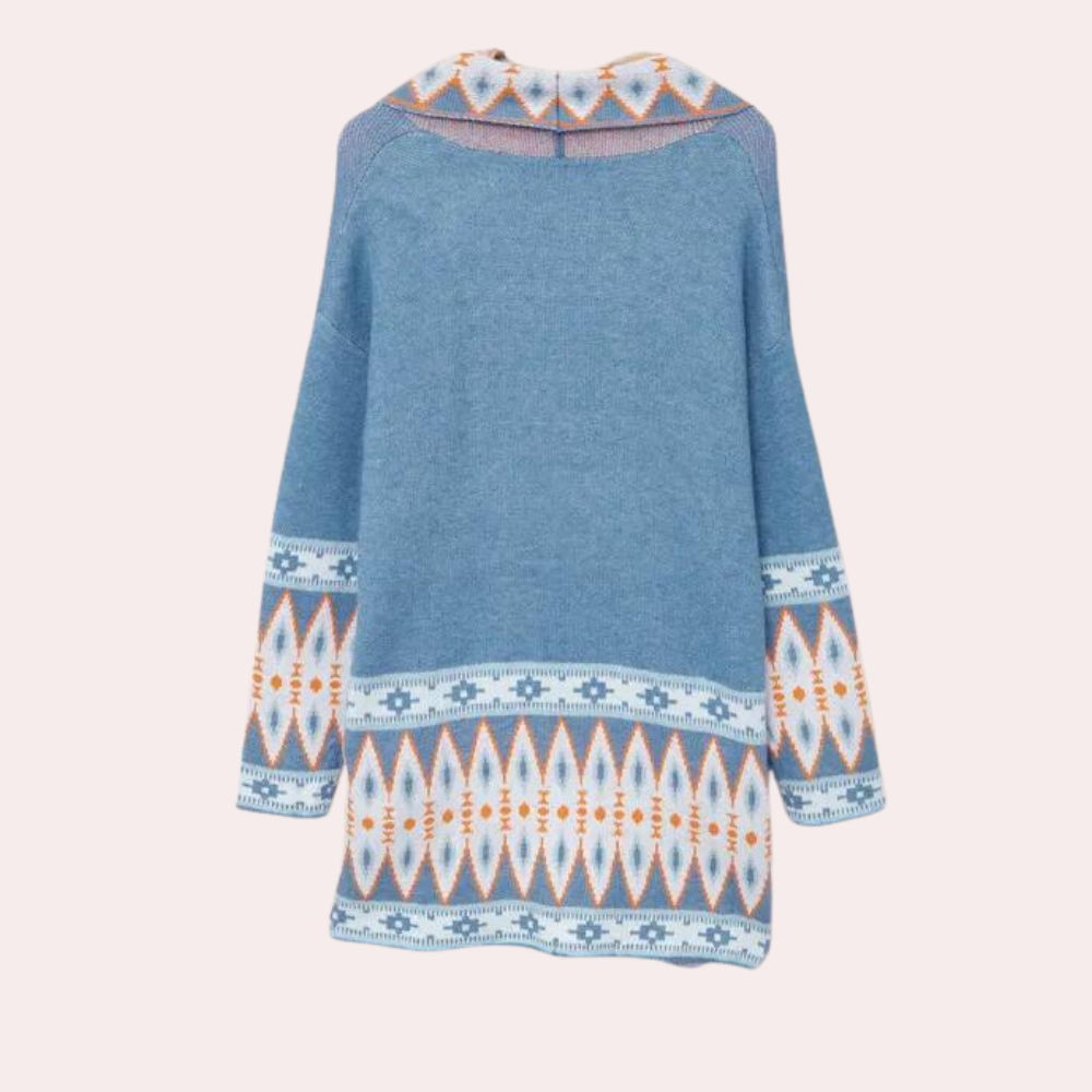 AA_OOS Damski sweter boho z miękkiego materiału – Selina
