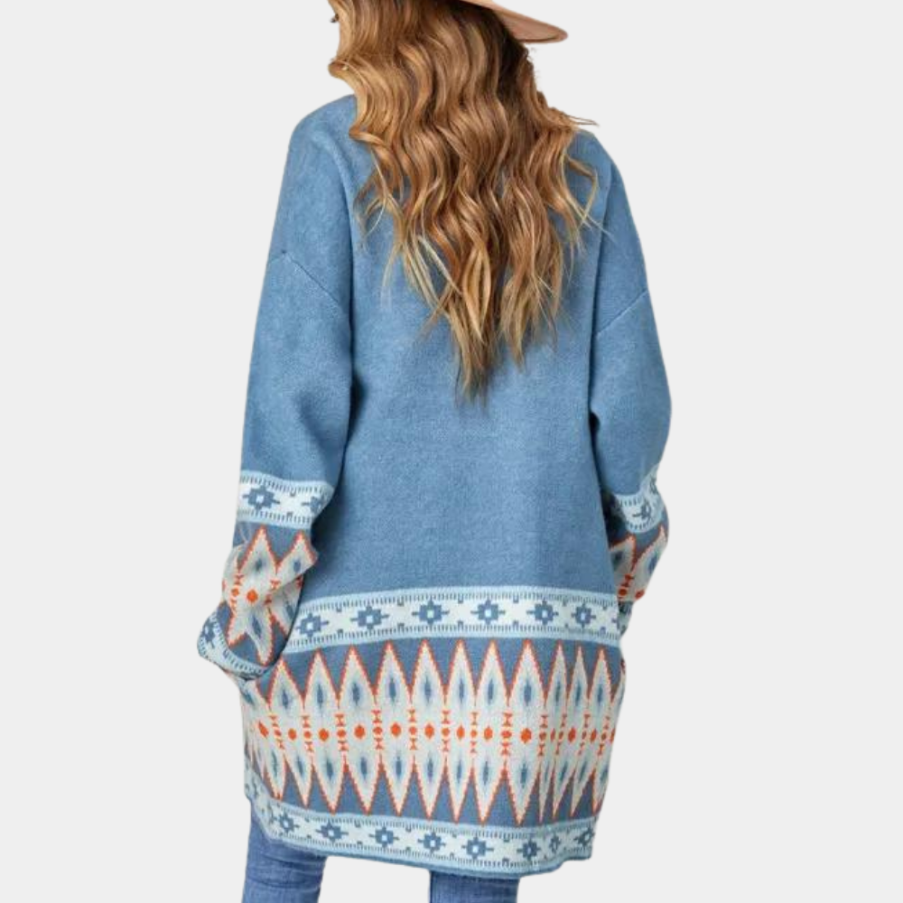 AA_OOS Damski sweter boho z miękkiego materiału – Selina
