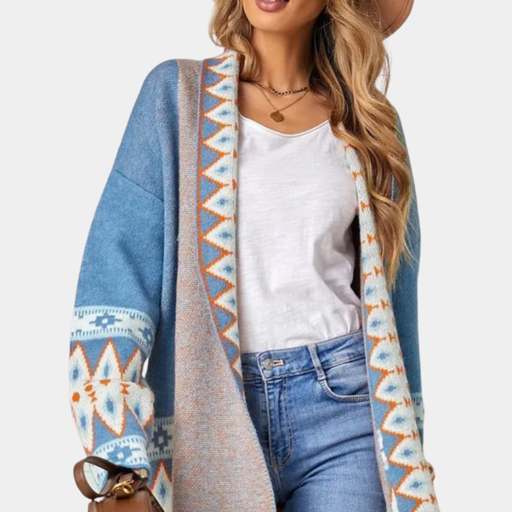 AA_OOS Damski sweter boho z miękkiego materiału – Selina