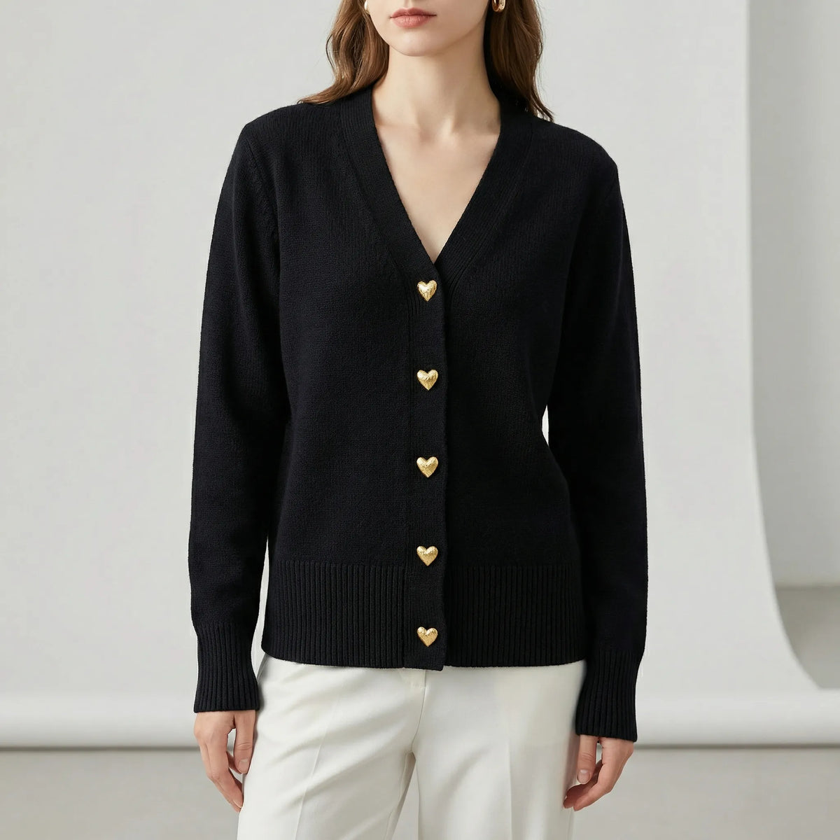 Hüftlanger Cardigan Mit Knopfleiste - Frida