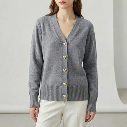 Hüftlanger Cardigan Mit Knopfleiste - Frida