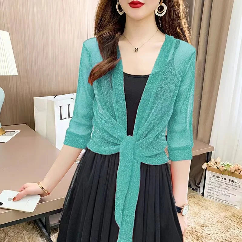 Lightweight Sparkly Shrug Cardigan - Kristi