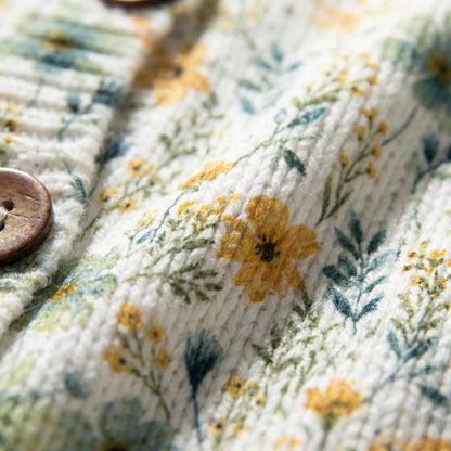 Locker Sitzende Floral Strickjacke - Dana