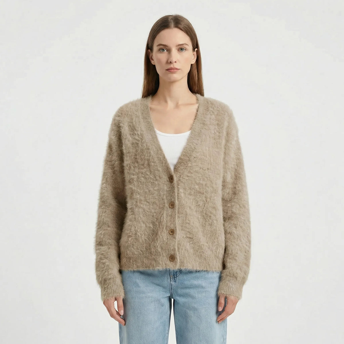 Oversized Strickjacke Mit Knöpfen - Jasmina