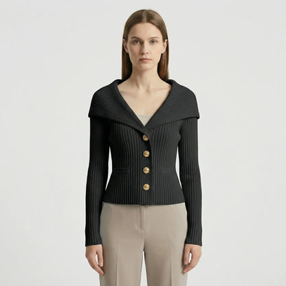 Taillierte Kurze Strickjacke - Cosima