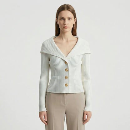 Taillierte Kurze Strickjacke - Cosima