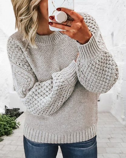 Basic Pullover Sweter - Evelyn-Szary-S-Trend Polska