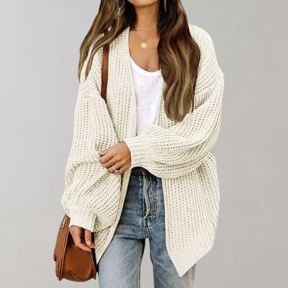Casual dzianinowa kamizelka damska - Aria-Biały-S-Trend Polska