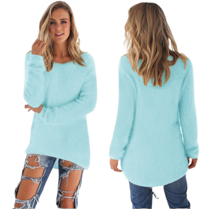Casual sweter damski - Ella-Niebo niebieskie-S-Trend Polska