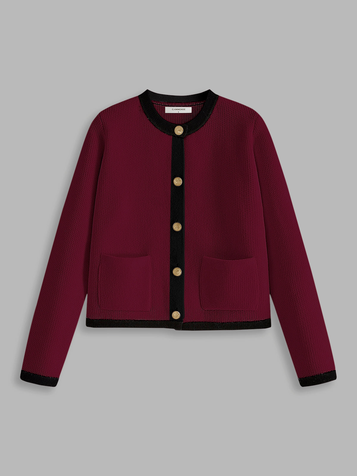 Contrast Trim Vest dla kobiet - Serena-Bordeaux-XS-Trend Polska