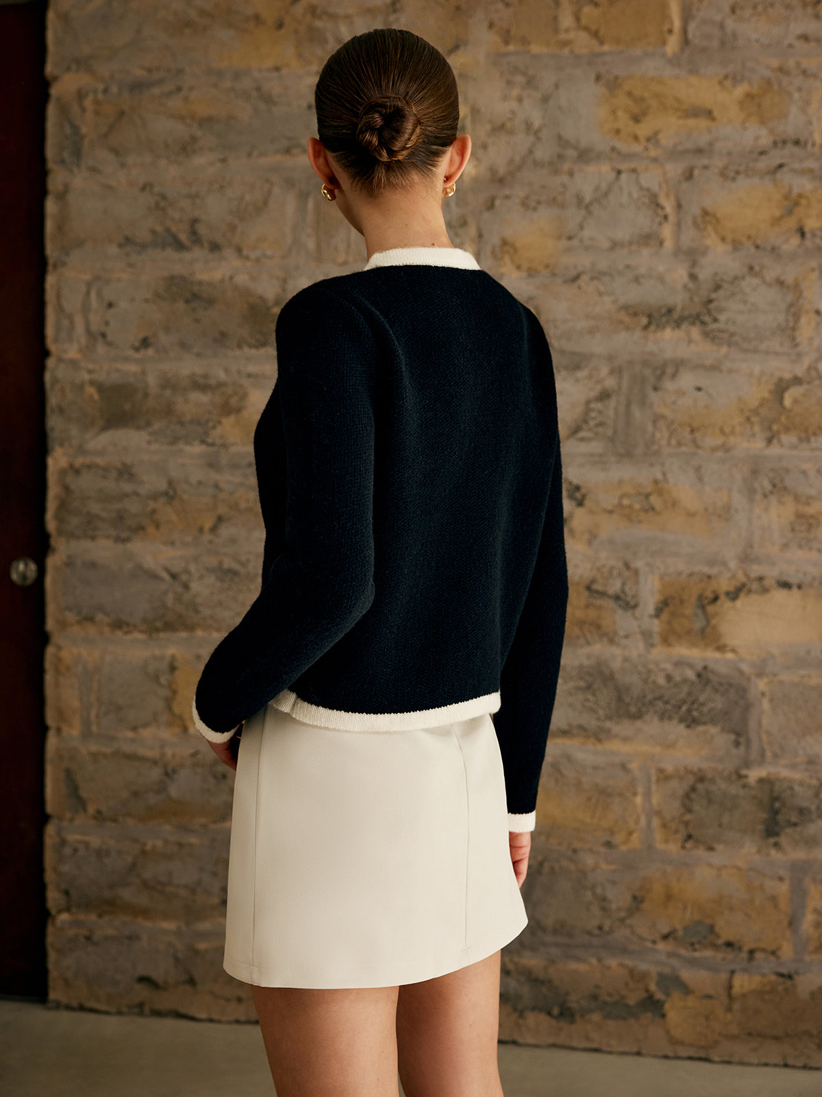 Contrast Trim Vest dla kobiet - Serena-Czarny-XS-Trend Polska