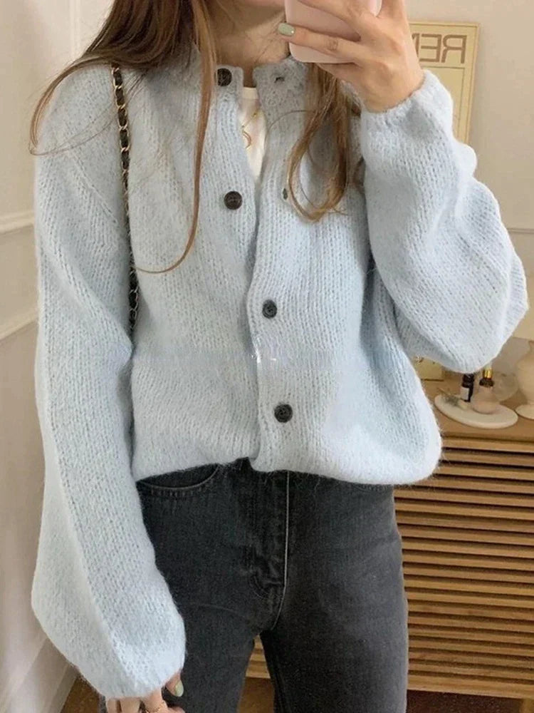 Damski Sweter - Nova-Jasnoniebieski-Jeden rozmiar-Trend Polska