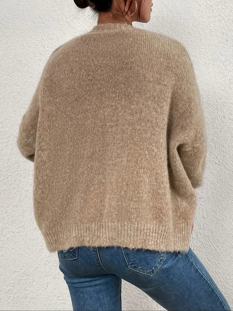 Khaki Sweter Damski - Evelyn-S-Trend Polska