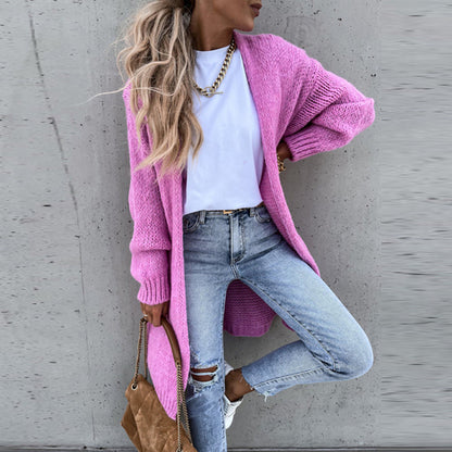 Klasyczny sweter damski - Camile-Różowy-S-Trend Polska