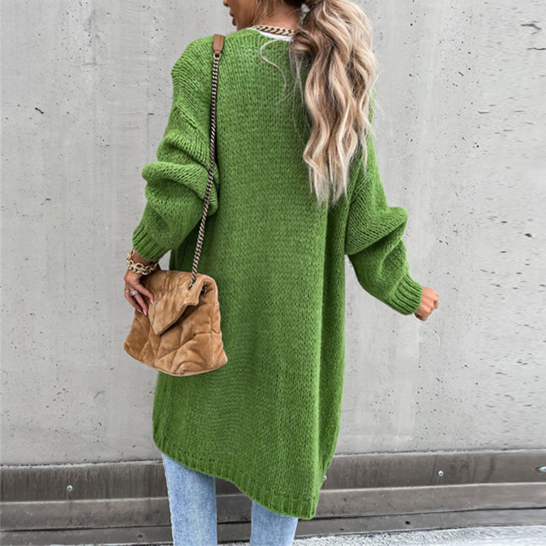 Klasyczny sweter damski - Camile-Beżowy-S-Trend Polska