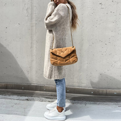 Klasyczny sweter damski - Camile-Beżowy-S-Trend Polska