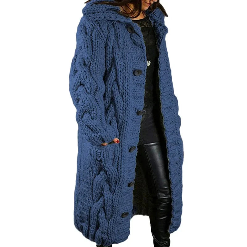 Komfortowy gruby sweter - Emma-Ciemnoniebieski-S-Trend Polska