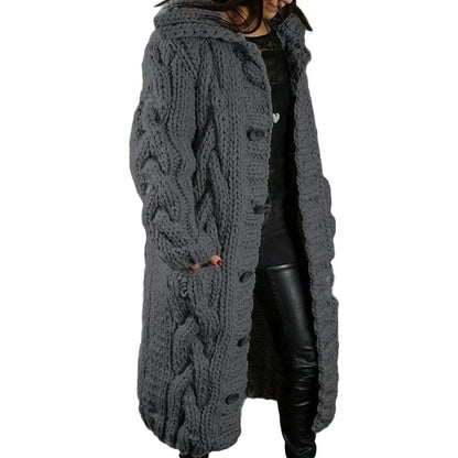 Komfortowy gruby sweter - Emma-Ciemnoszary-S-Trend Polska
