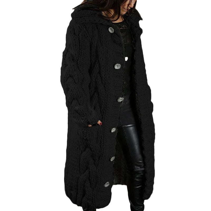 Komfortowy gruby sweter - Emma-Czarny-S-Trend Polska