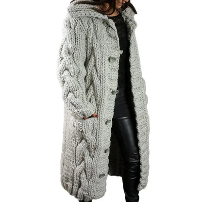 Komfortowy gruby sweter - Emma-Jasnoszary-S-Trend Polska