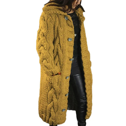 Komfortowy gruby sweter - Emma-Żółty-S-Trend Polska
