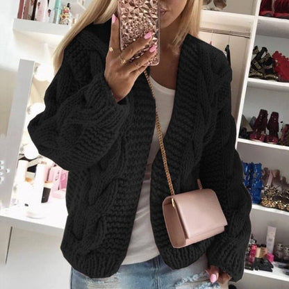 Luksusowy Kaszmirowy Sweter Damski - Camille-Czarny-S-Trend Polska