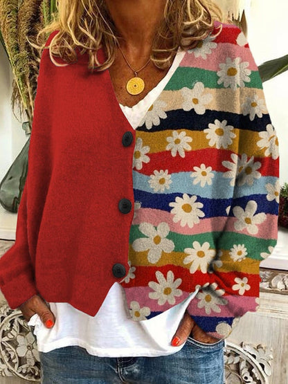 Modna kamizelka damska w stylu patchwork z guzikami - Elise-Styl 1-S-Trend Polska
