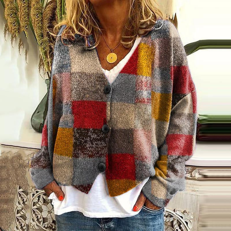 Modna kamizelka damska w stylu patchwork z guzikami - Elise-Styl 2-S-Trend Polska