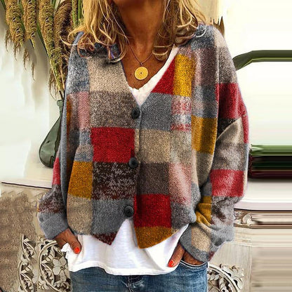 Modna kamizelka damska w stylu patchwork z guzikami - Elise-Styl 2-S-Trend Polska