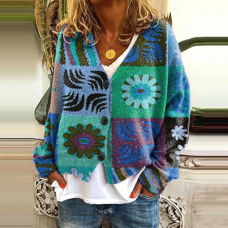 Modna kamizelka damska w stylu patchwork z guzikami - Elise-Styl 3-S-Trend Polska