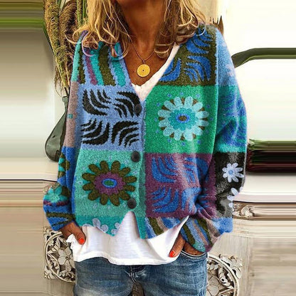Modna kamizelka damska w stylu patchwork z guzikami - Elise-Styl 3-S-Trend Polska