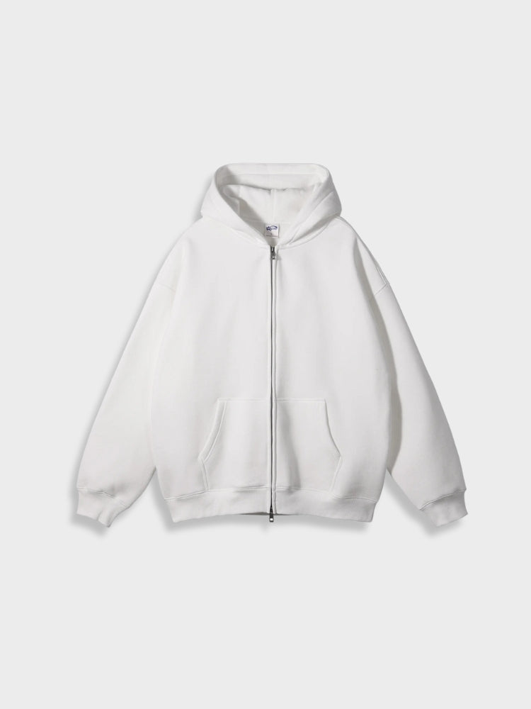 Oversized kamizelka z zamkiem - Ava-Biały-S-Trend Polska