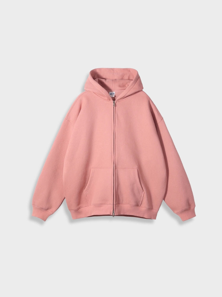 Oversized kamizelka z zamkiem - Ava-Jasnoróżowy-S-Trend Polska
