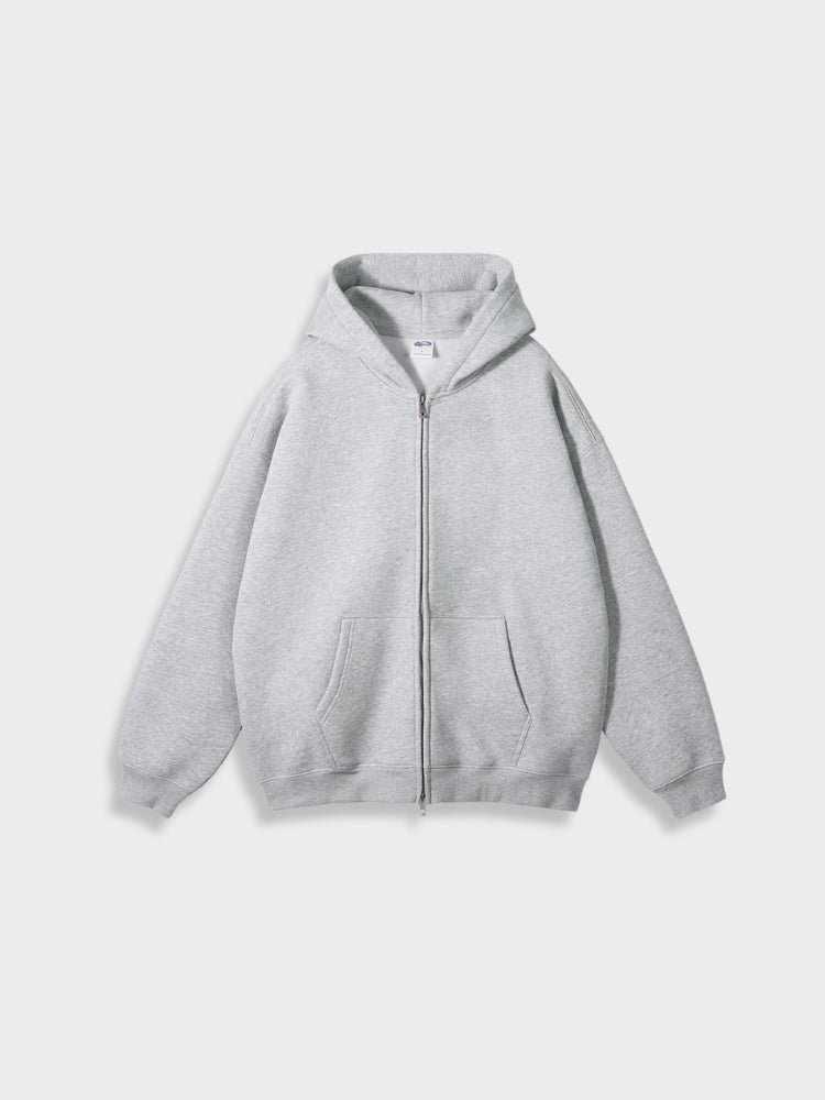 Oversized kamizelka z zamkiem - Ava-Jasnoszary-S-Trend Polska