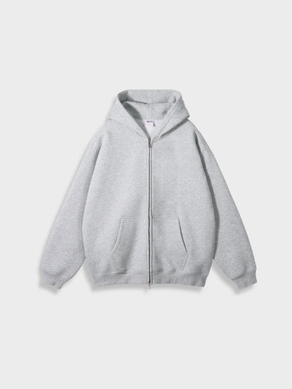 Oversized kamizelka z zamkiem - Ava-Jasnoszary-S-Trend Polska