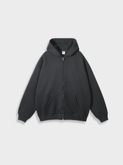 Oversized kamizelka z zamkiem - Ava-Mat szary-S-Trend Polska
