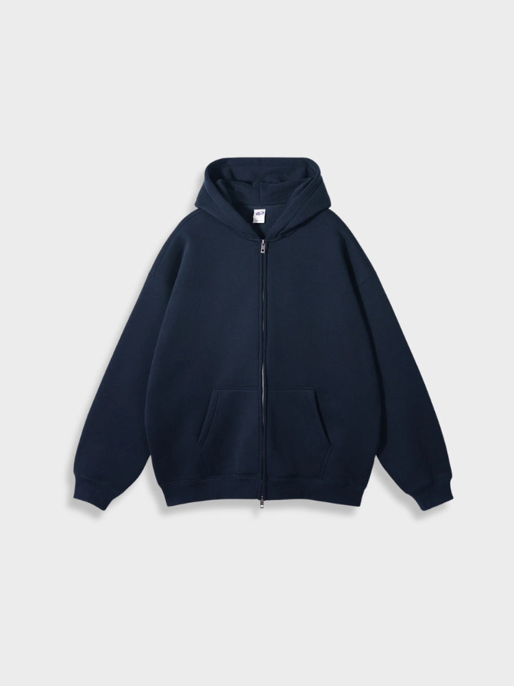 Oversized kamizelka z zamkiem - Ava-morski niebieski-S-Trend Polska
