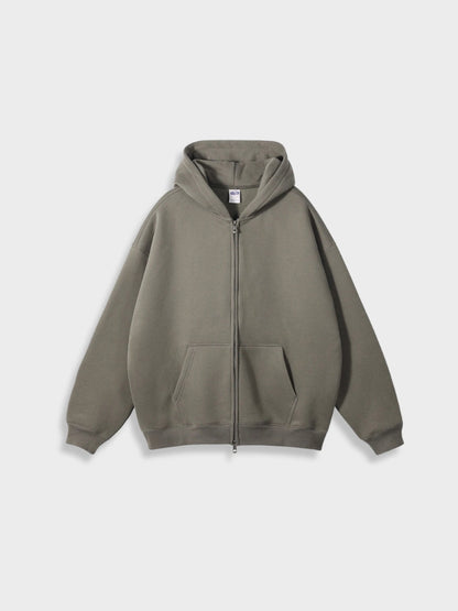 Oversized kamizelka z zamkiem - Ava-Szara kawa-S-Trend Polska