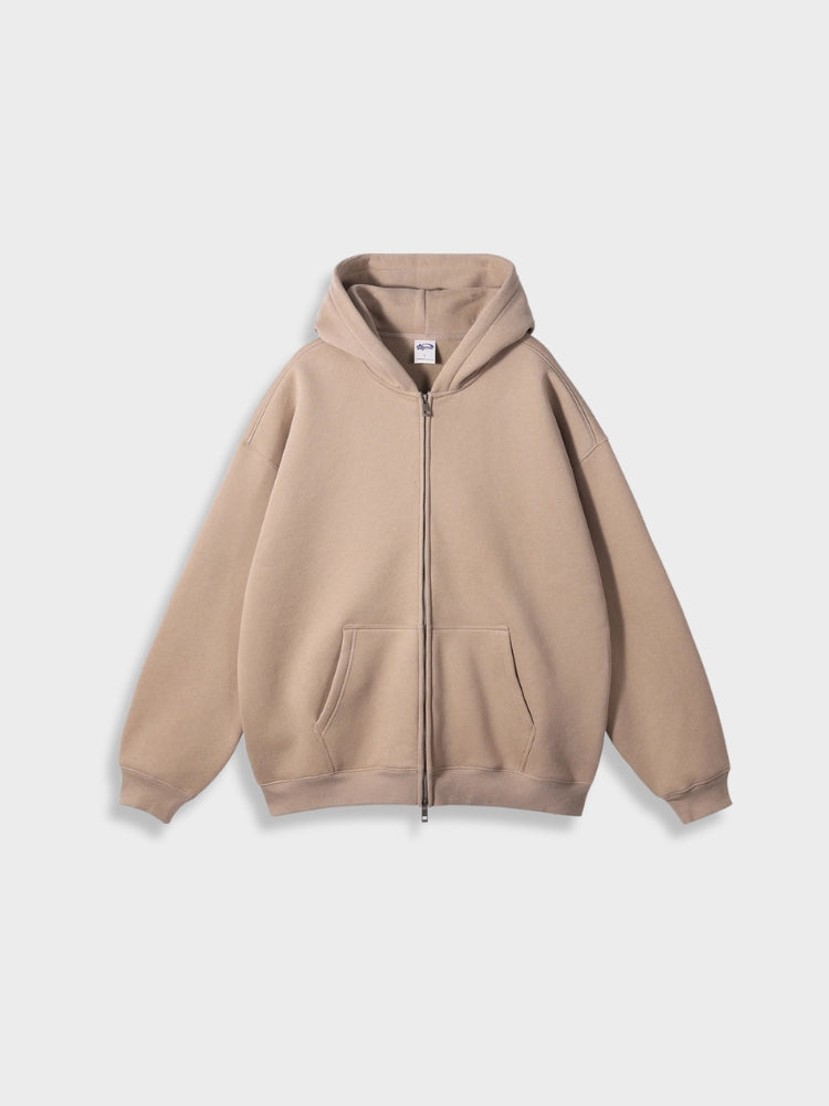 Oversized kamizelka z zamkiem - Ava-Szary morela-S-Trend Polska