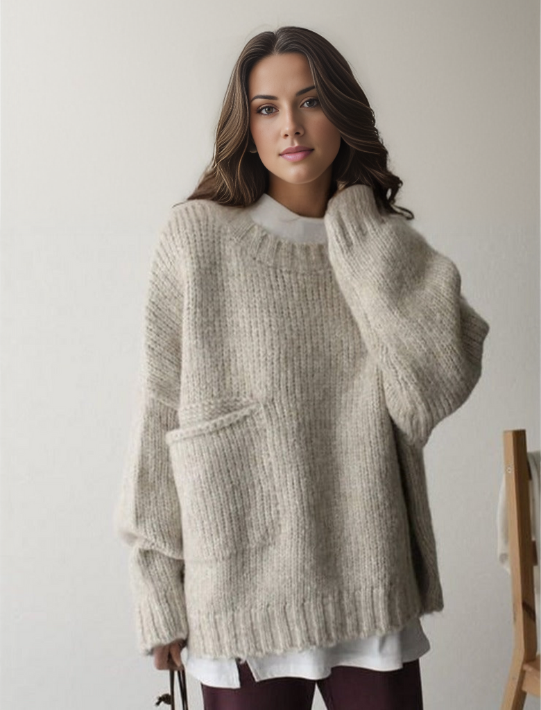 Oversized Sweter Dziurkowany - AutumnComfort-S-Trend Polska
