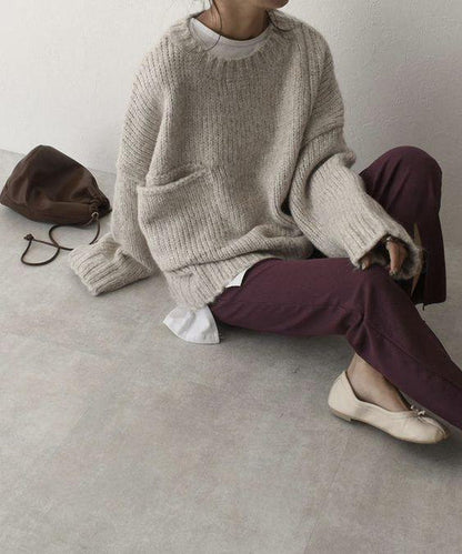 Oversized Sweter Dziurkowany - AutumnComfort-S-Trend Polska