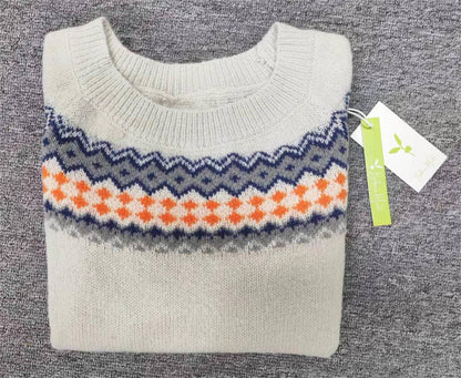 Skandynawski Trendowy Sweter z Żywej Nadrukiem - NordicChic-S-Trend Polska