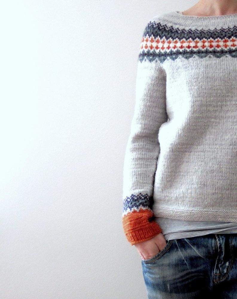 Skandynawski Trendowy Sweter z Żywej Nadrukiem - NordicChic-S-Trend Polska