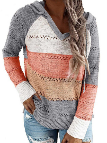 Stylowy Sweter Damski - Aurora-Pomarańczowy-S-Trend Polska
