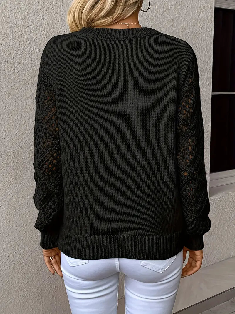 Stylowy sweter damski - Elisa-Beżowy-S-Trend Polska