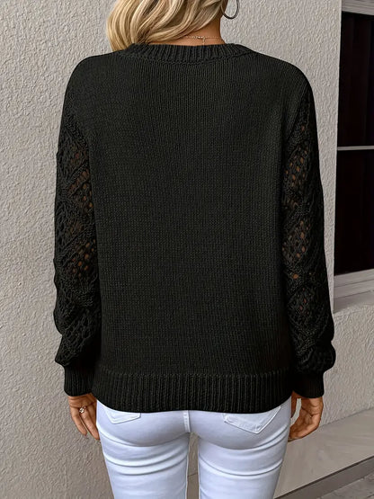 Stylowy sweter damski - Elisa-Beżowy-S-Trend Polska