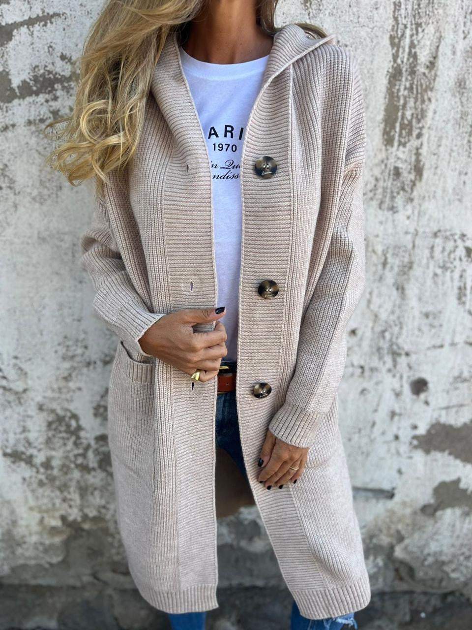 Sweter długi damski z kapturem - Liv-Morela-S-Trend Polska