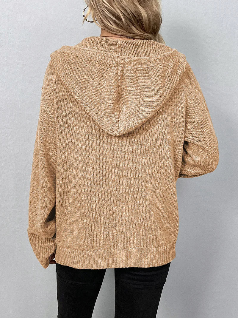 Sweter z kapturem - Mila-Szary-S-Trend Polska