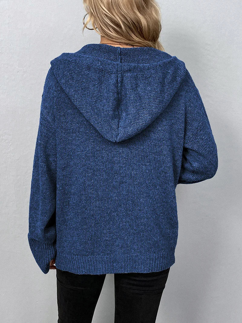 Sweter z kapturem - Mila-Szary-S-Trend Polska