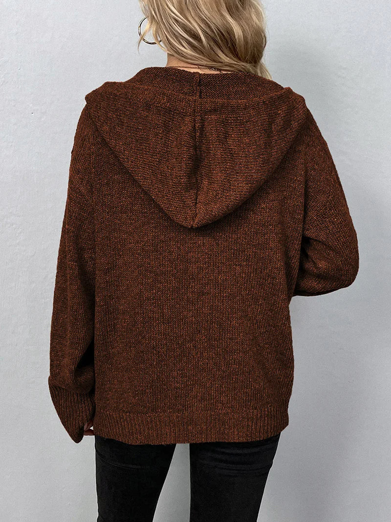 Sweter z kapturem - Mila-Szary-S-Trend Polska
